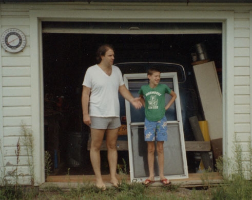 0054SubAidan The truck laid at rest (in the garage, behind Aidan and me) from 1981 until 1995.