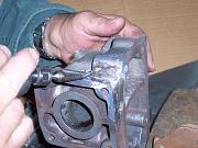 A carbide gril and a die-grinder is used to groove the mating surfaces.