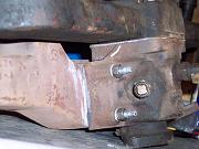 The heater box is on the right it is still bolted to the intake manifold (above) and the exhaust manifold (behind to the left).  The heater box has a 